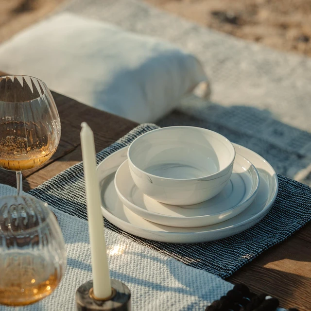 Alt view image 3 of 4 - Thyme & Table Gray Marble Ceramic Salad Plate