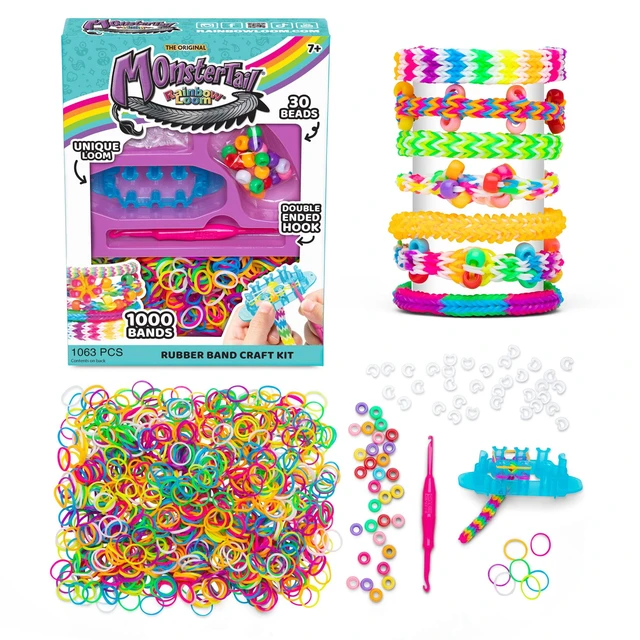 Alt view image 2 of 5 - Rainbow Loom Monster Tail Rubber Band Craft Kit, Ages 7+