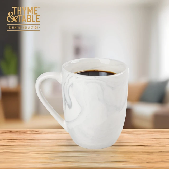 Alt view image 4 of 4 - Thyme & Table Grey Marble Stoneware Mug, 15 fl oz