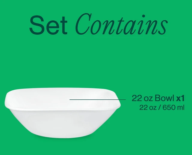 Alt view image 2 of 6 - Corelle Pure White, Square Soup Bowl, 22-oz