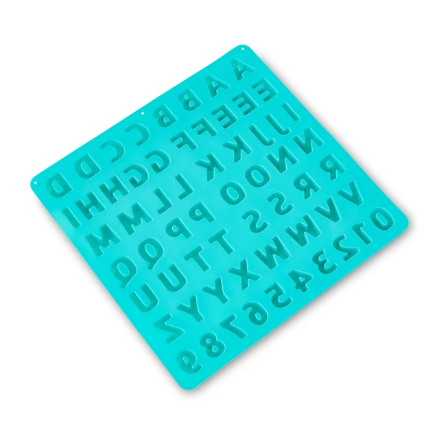 Alt view image 3 of 5 - 9 x 9 IN, 61-Cavity, Letters and Numbers Shape, Silicone Candy and Baking Mold, by Way To Celebrate