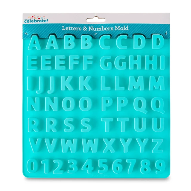 Alt view image 2 of 5 - 9 x 9 IN, 61-Cavity, Letters and Numbers Shape, Silicone Candy and Baking Mold, by Way To Celebrate