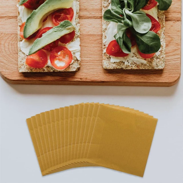 Alt view image 3 of 4 - JAM Paper Medium Lunch Napkins, 6 1/2 x 6 1/2, Gold, 40/Pack