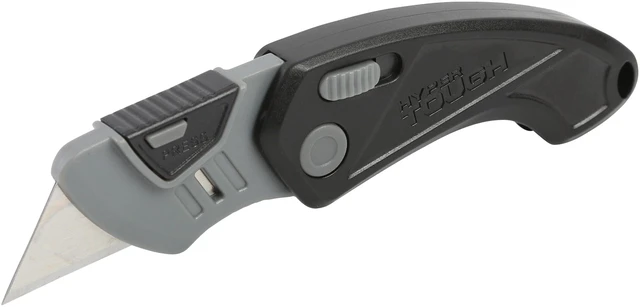 Main image of Hyper Tough Folding Utility Knife with Quick Blade Change Design