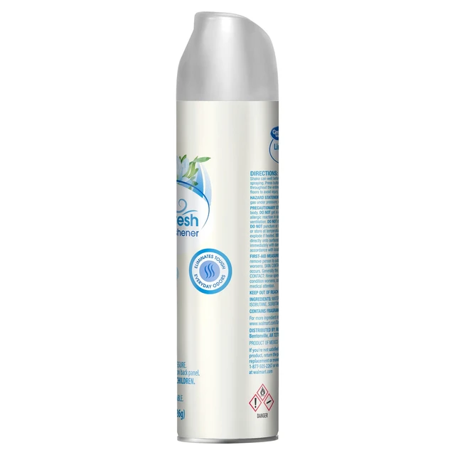 Alt view image 2 of 6 - (6 pack) Great Value Aerosol Air Freshener, Linen Fresh, 8 oz