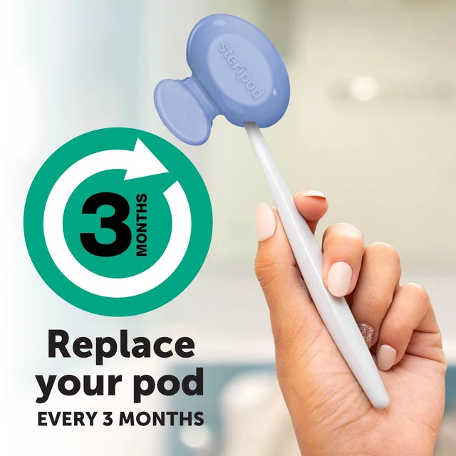 Alt view image 6 of 6 - Steripod Clip-On Toothbrush Protector with Fresh Scent, Assorted Colors, 2 Count