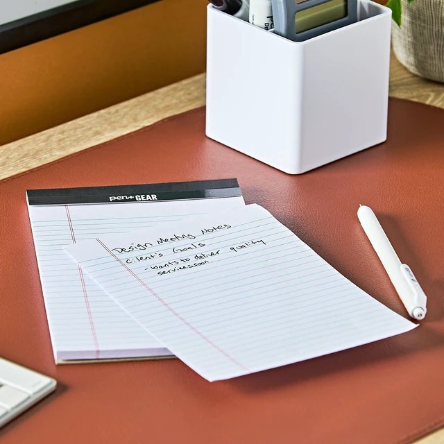 Alt view image 6 of 6 - Pen+Gear Narrow Ruled Heavyweight Junior Legal Pads, 5"x8", White Paper, 50 Sheets Each, 100 Pages, 6 Pack