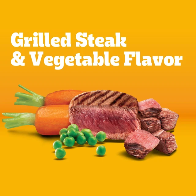 Alt view image 5 of 6 - Pedigree Adult Small Dog Dry Dog Food, Grilled Steak and Vegetable Flavor, 3.5 lb Bag