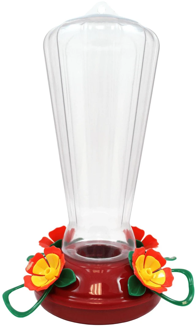Main image of More Birds Hollyhock Hummingbird Feeder with 25 oz Nectar Capacity - Clear Plastic Design