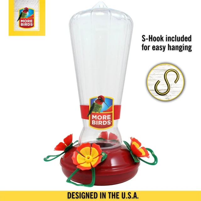 Alt view image 3 of 5 - More Birds Hollyhock Hummingbird Feeder with 25 oz Nectar Capacity - Clear Plastic Design