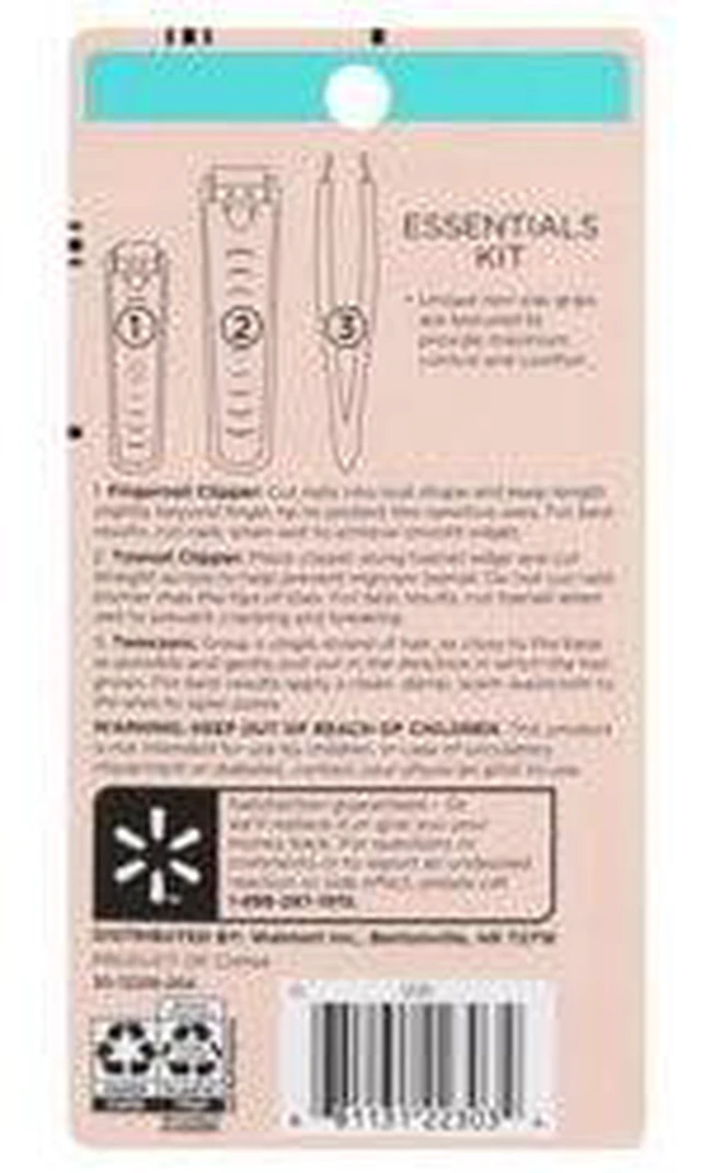 Alt view image 2 of 2 - Equate Easy-Grip Essentials Nail Care Kit, 3 Pieces