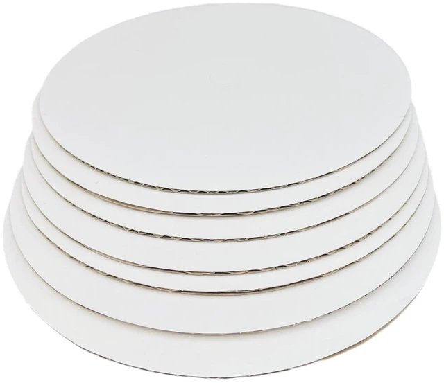 Alt view image 6 of 6 - Way To Celebrate Round Paper Cake Boards, White, 12 in, 7 Count