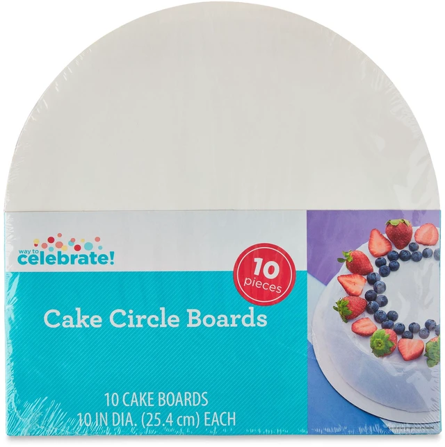 Main image of 10" White Round Paper Cake Boards, 10 Count, by Way To Celebrate