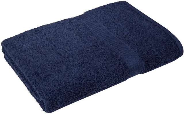 Alt view image 2 of 6 - (2 pack) Mainstays Bath Towel, 100% Cotton, Highly Absorbent, Navy