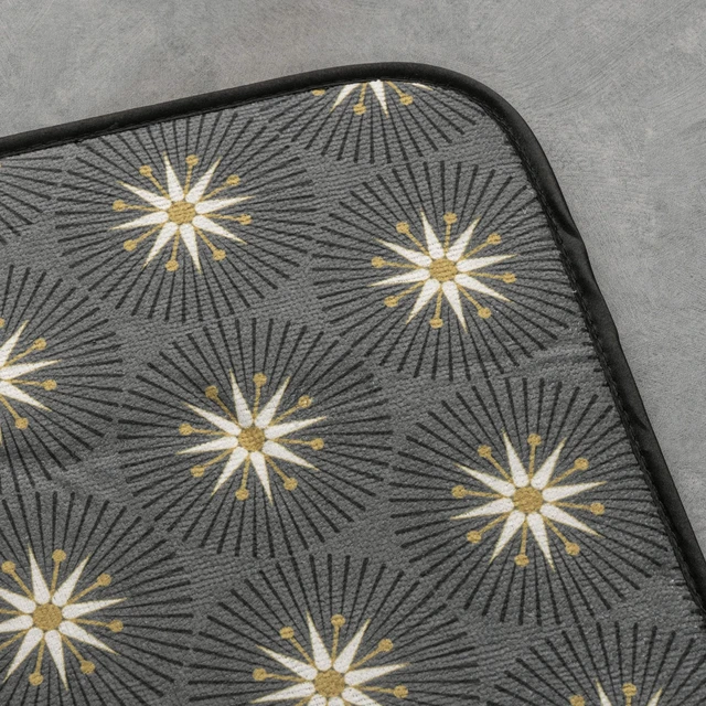 Alt view image 5 of 5 - Thyme & Table Starburst Dish Drying Mat, Gray & Gold, 18x24 inches