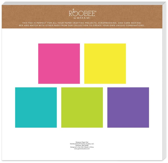 Alt view image 6 of 7 - Roobee by Mara-Mi Bright Multicolor Cardstock Paper, 12" x 12," 200GSM, 30 Count New