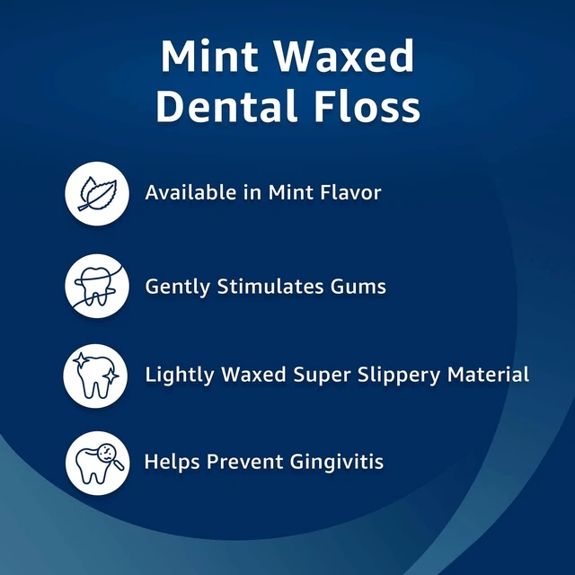 Alt view image 6 of 6 - (6 pack) Equate Nylon Dental Floss, Mint Waxed, 55 yds