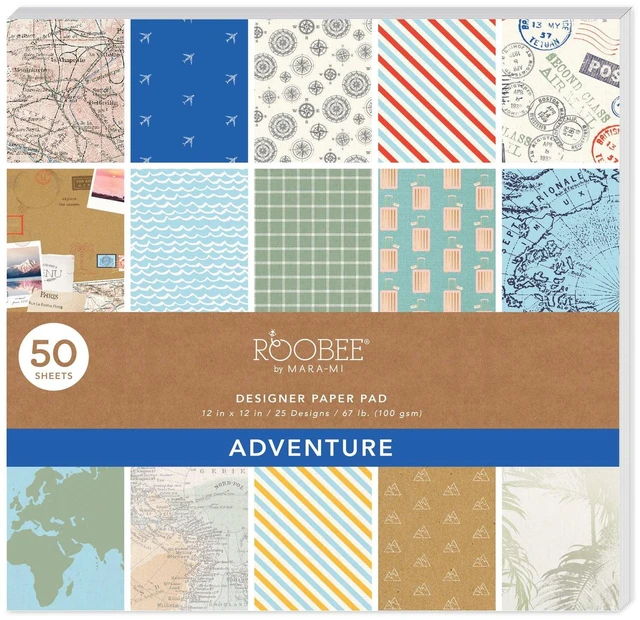 Main image of Roobee by Mara Mi Adventure Multicolor Paper Pad, 50 Sheets, 25 Designs
