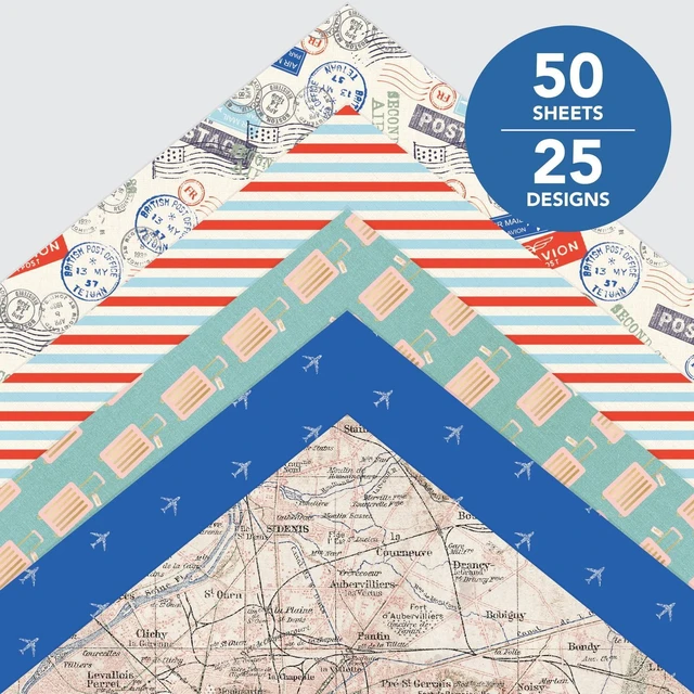 Alt view image 7 of 7 - Roobee by Mara Mi Adventure Multicolor Paper Pad, 50 Sheets, 25 Designs