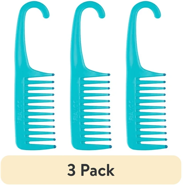 Main image of (3 pack) Conair Wide-Tooth Shower Comb with Hook Handle, Detangles & Distributes Conditioner