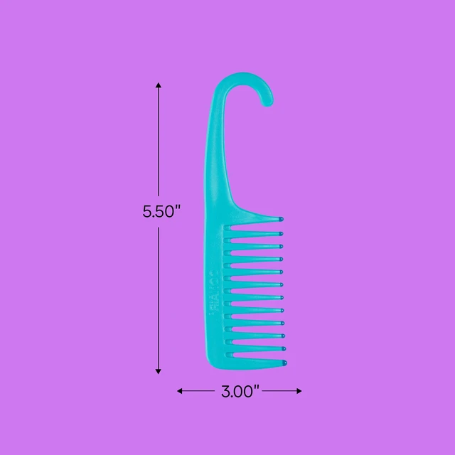 Alt view image 5 of 5 - (3 pack) Conair Wide-Tooth Shower Comb with Hook Handle, Detangles & Distributes Conditioner