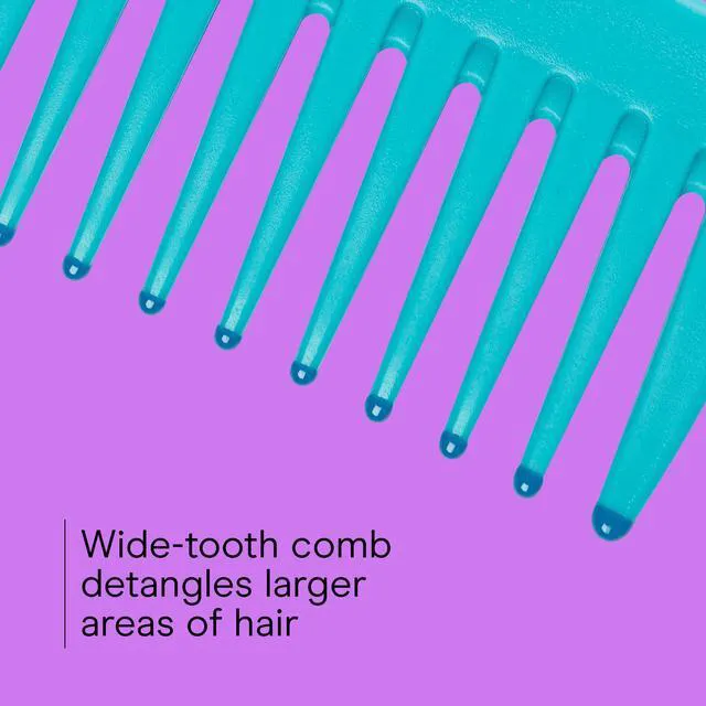 Alt view image 3 of 5 - (3 pack) Conair Wide-Tooth Shower Comb with Hook Handle, Detangles & Distributes Conditioner