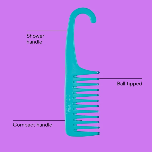Alt view image 4 of 5 - (3 pack) Conair Wide-Tooth Shower Comb with Hook Handle, Detangles & Distributes Conditioner