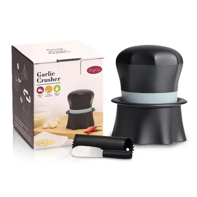 Main image of Garlic Crusher, Garlic Press Also for Ginger, Nuts, Chili, Herbs, Twist Mincer Easy Squeeze Manual Press Peeler with Peeler And Scraper, Easy to Clean