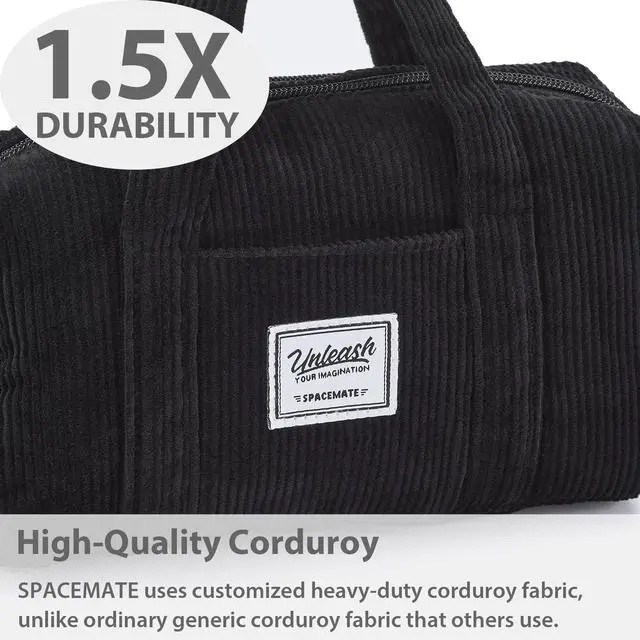 Alt view image 2 of 6 - Pencil Case Pouch, Corduroy Style Bag for Kids, Girls & Boys | 1800ml Big Capacity, Cute Preppy Aest