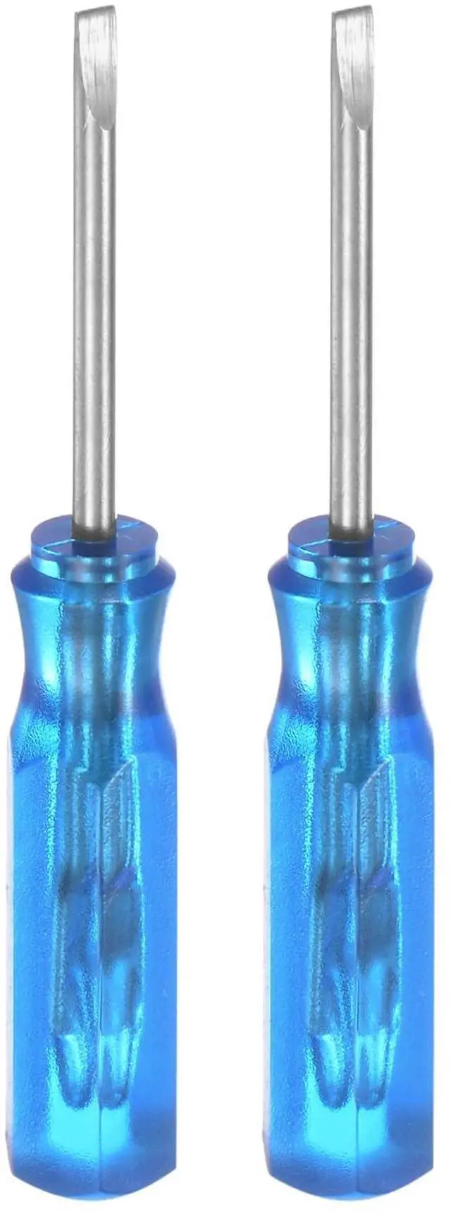 Main image of 2Pcs SL1.5 Mini Slotted Screwdriver 1.5mm Magnetic Flat Head 45mm Length for Small Appliances Repair