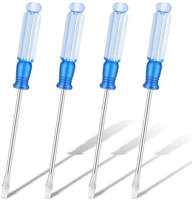 Main image of 4 PCS Mini Flat Head Screwdriver, 3.0mm Size 127mm Length Small Flathead Screwdrivers, Mini Flathead