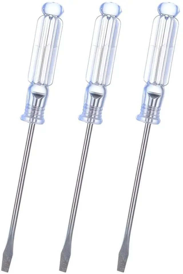 Main image of 3 Pcs Mini Flat Head Screwdriver, 3.0mm Small Slotted Precision Screwdriver | 5 Inch Small Laptop Sc