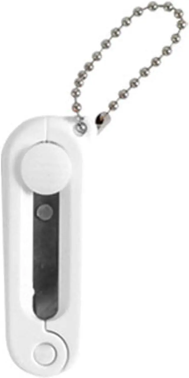 Main image of 1pc White Folding Mini Scissor,Safe Portable Travel Scissor Foldable Telescopic Cutter Pocket with K