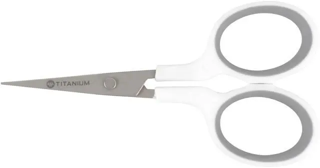 Main image of 4" Embroidery Scissors with Curved Titanium-Bonded Blades for Flush Trimming, Crafting, Sewing & Mor