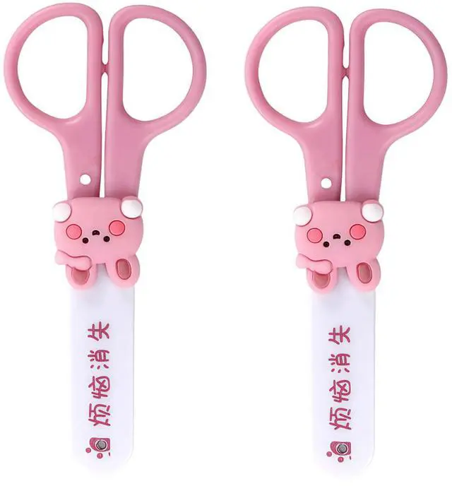 Main image of 2 Pcs Pink Multi-Purpose Mini Scissors Portable Functional Stainless Steel Detail Craft Hand for Art