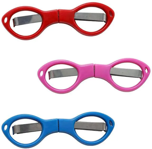 Main image of 3 Pcs Portable Mini Travel Scissors, Steel Stainless Mini Folding Scissors for Crafting, Retractable