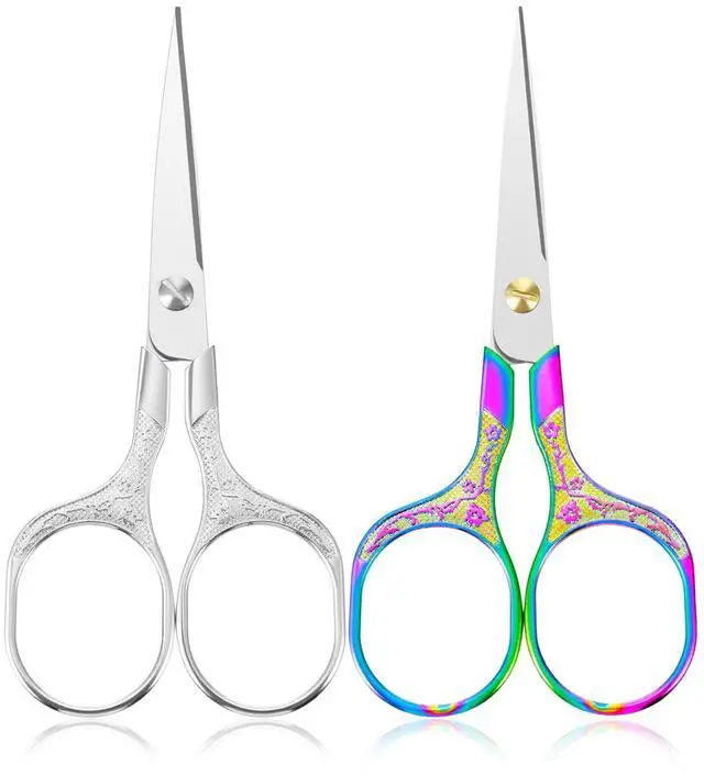 Main image of 2 Pcs Crochet Scissors, Small Fabric Scissors for Crocheting | Sharp Embroidery Scissor for Precise
