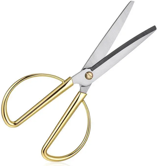 Main image of 6.5" Gold Scissors, Stainless Steel Vintage Craft Tailor Scissors Multipurpose Small Sharp Fabric Sc