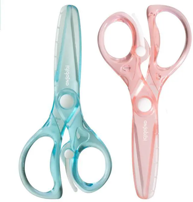 Main image of Starter Scissors for Kids(2 Pack),Pre-School Training Scissors with Easy Grip,Anti-Pinch Design for