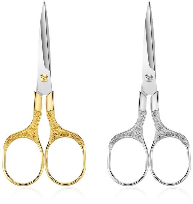Main image of Small Embroidery Scissors, 2 Pack 5 Inch Vintage Embroidery Scissors Crochet Scissors with Stainless
