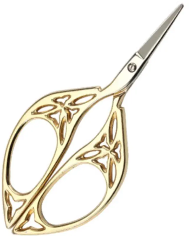 Main image of Vintage Leaf Stainless Steel Sewing Scissors Craft DIY Needlework Tool | Sharp durable metal fabric