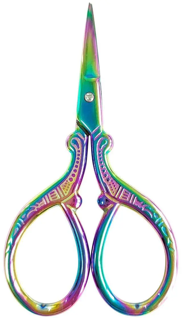 Main image of 3.57 Inch Mini Rainbow Scissors, Sharp Stainless Steel Embroidery and Crafting Scissors for Sewing,