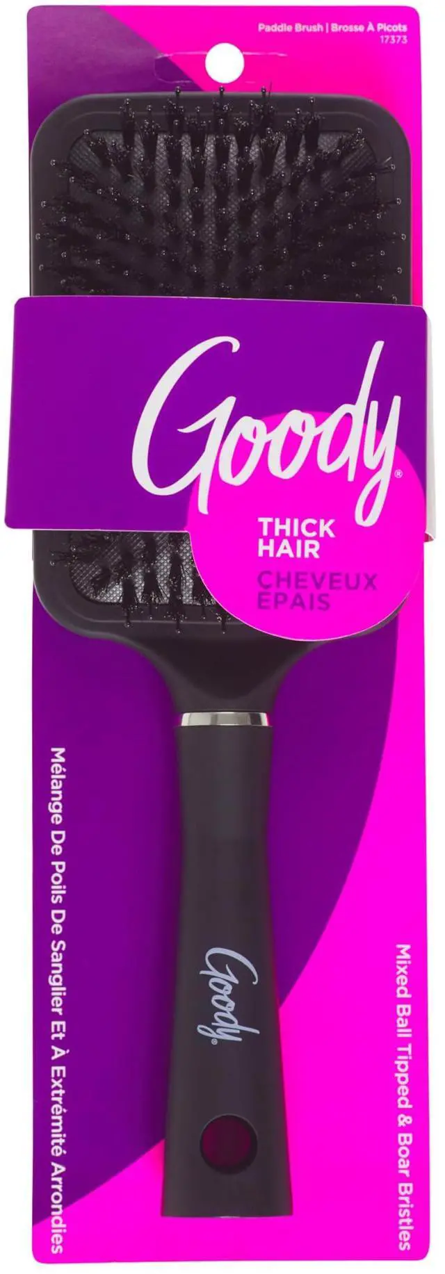Main image of Detangle It Paddle Brush, Black, Custom Style Detangler with Nylon & Boar Bristles, Use as a Detangl