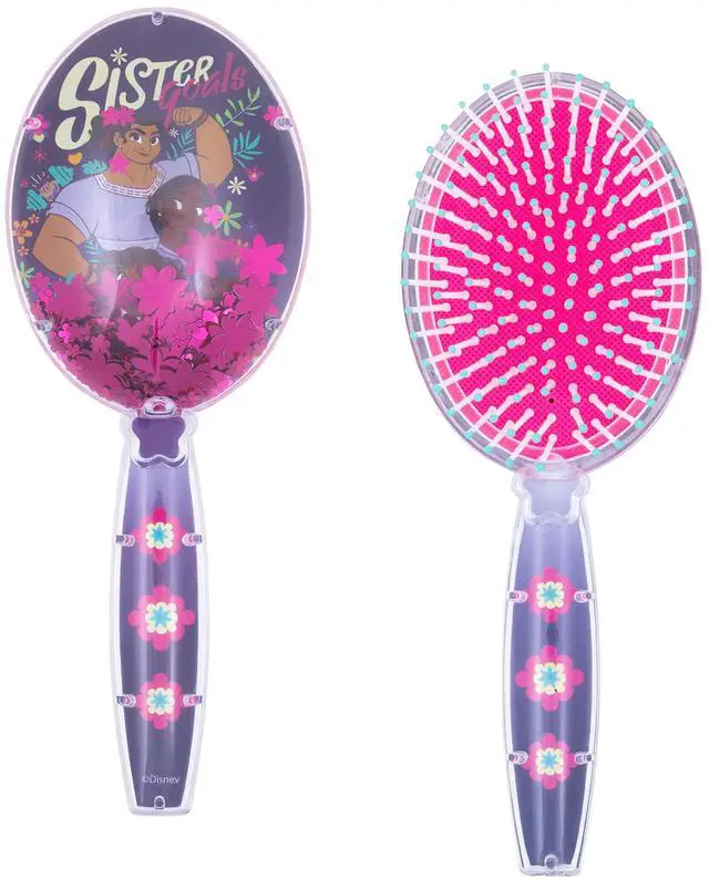 Main image of Disney Encanto Hair Brush with Magical Sparkling Stars Confetti HairBrush, Purple - Kids Ages 3+