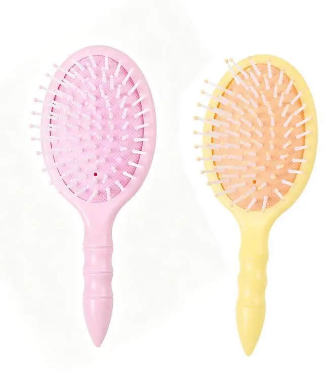 Main image of 2pcs Hair Brush Mini Hairbrush for Thick Curly Thin Long Short Wet or Dry Hair Detangle Pocket Trave
