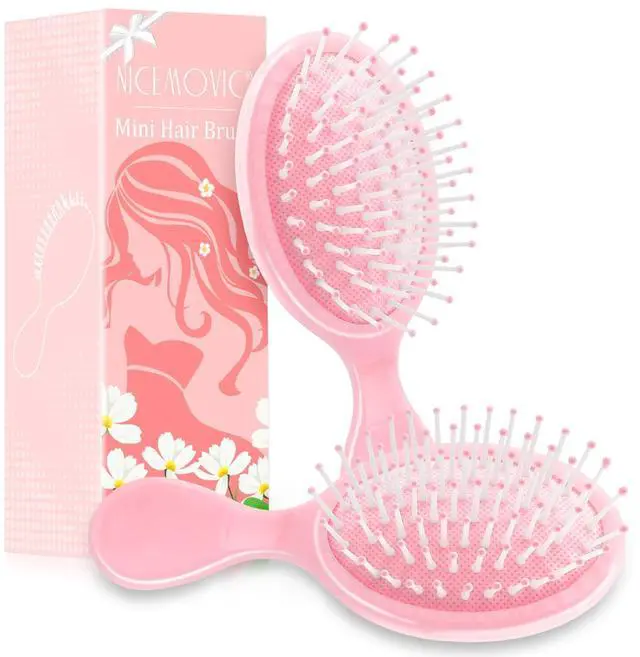 Main image of Mini Wet Hair Brush 2 Pack, Stocking Stuffers for Teen Girls Women, Small Gifts for Teen Girls, Smal