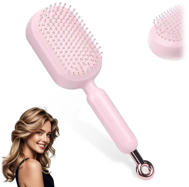 Main image of Cleaning Hair Brush, Retractable Hair Brush with Massage Bristles, Ergonomic Handle Hair Comb, One-P