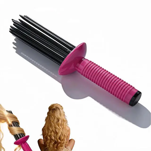 Main image of Round Hair Styling Brush, Manual Volumizing Roller Comb for Blowout Lift & Bouncy Curls, Heat-Resist