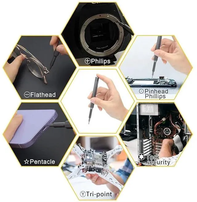 Alt view image 4 of 6 - 25-in-1 Small Precision Screwdriver Set, Professional Magnetic Mini Screwdriver Tool Kit, Mini Repai