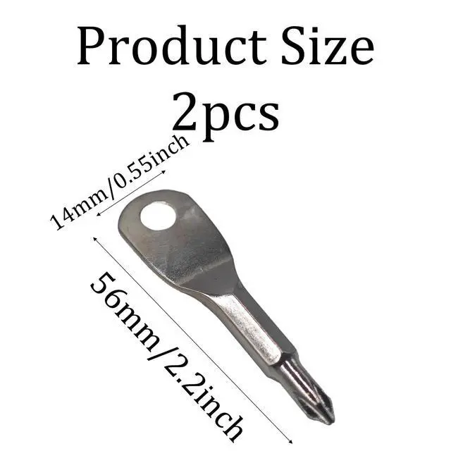 Alt view image 2 of 7 - 2Pcs Keychain Screwdriver Set, Portable EDC Mini Pocket Multitool with Phillips & Flat Head, Stainle